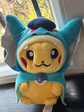 Pokemon Yellow Pikachu Plush in gyrados costume